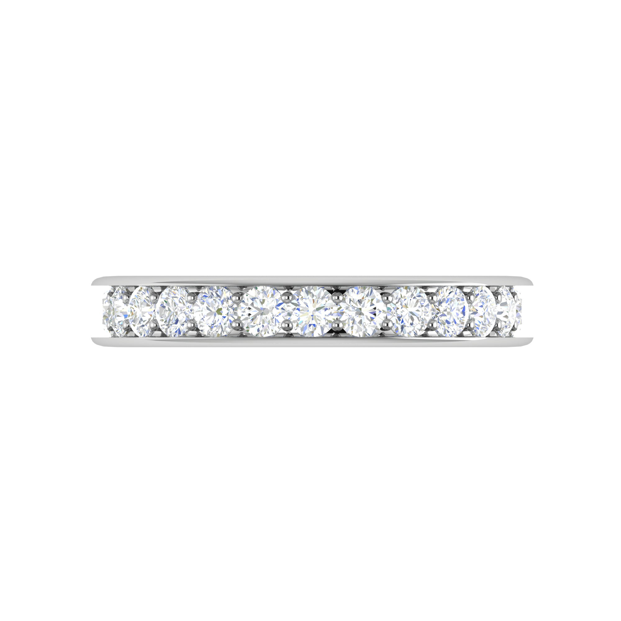 Jewelove™ Rings Platinum Half Eternity Diamond Ring for Women JL PT WB RD 102