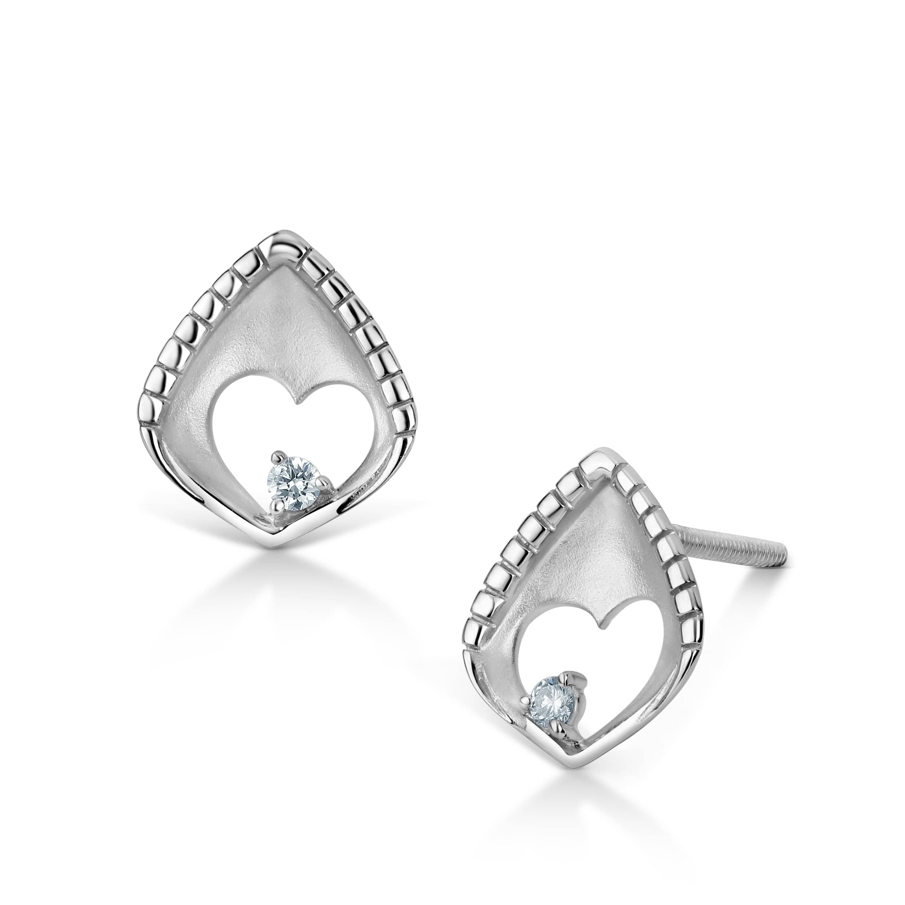 Buy Cute Heart Diamond Earrings Online In India