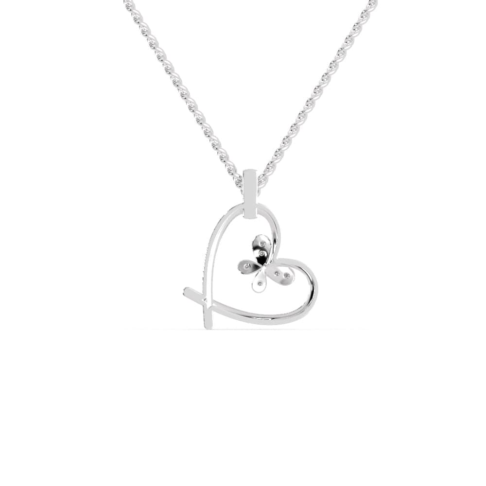 Jewelove™ Pendants Platinum Heart Pendant with Diamonds for Women JL PT P 1237