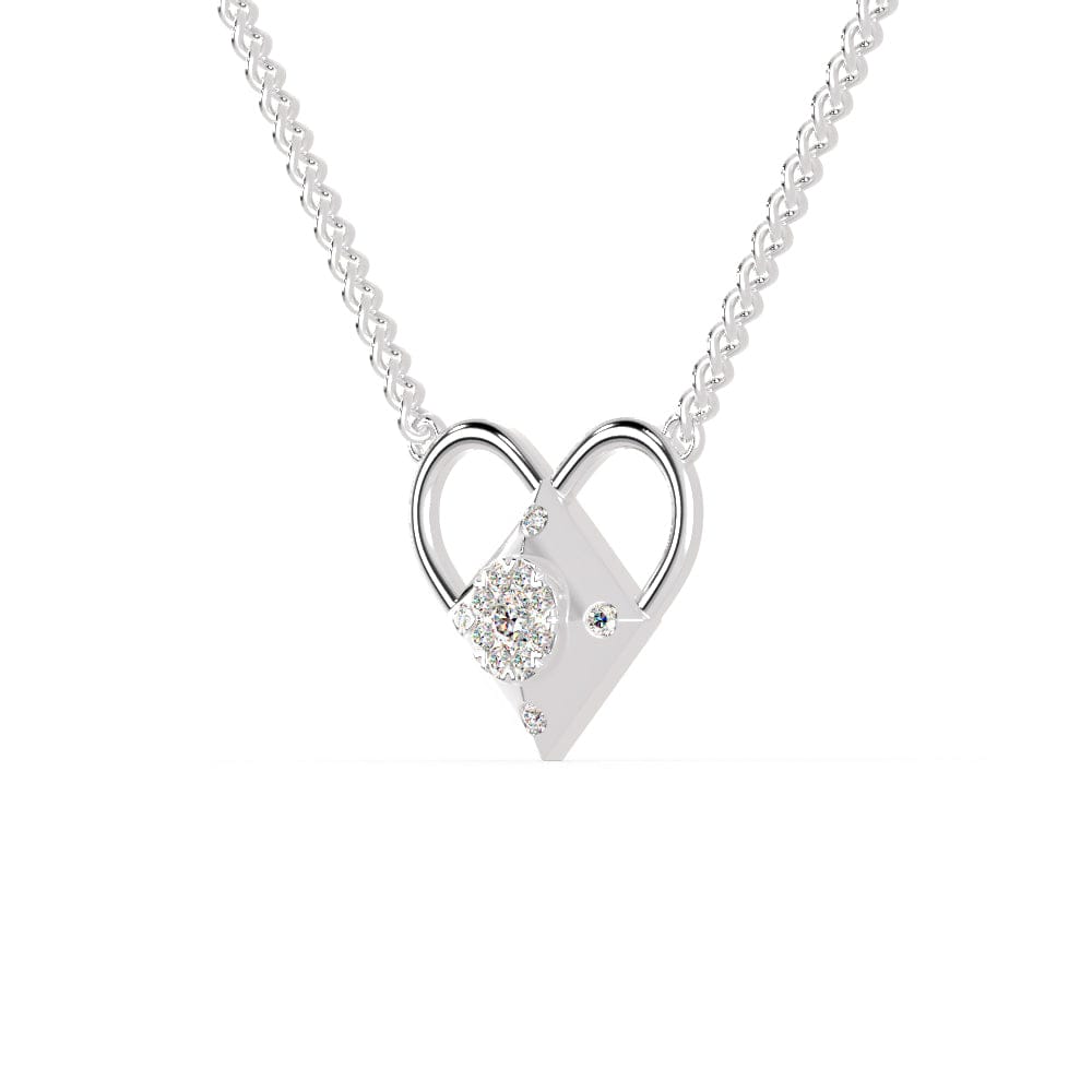 Jewelove™ Pendants Platinum Heart Pendant with Diamonds for Women JL PT P 1246