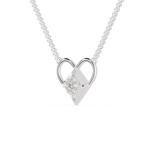 Jewelove™ Pendants Platinum Heart Pendant with Diamonds for Women JL PT P 1246