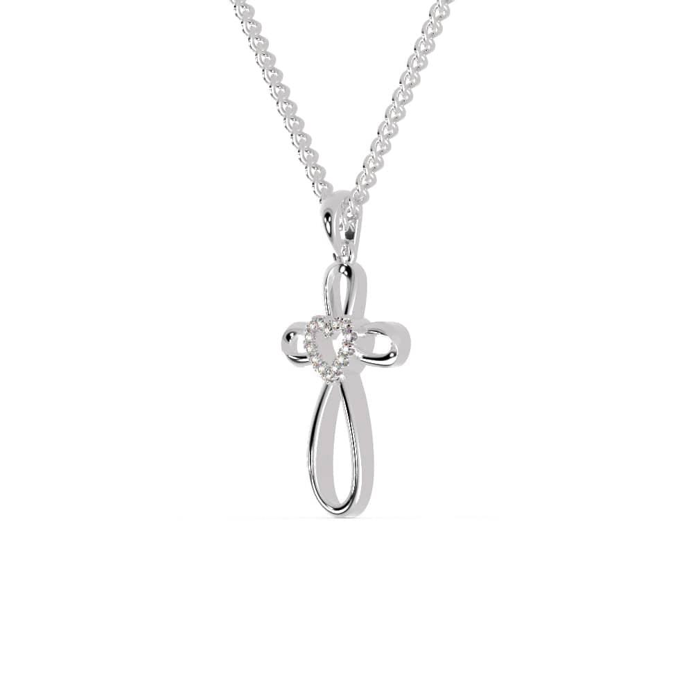 Jewelove™ Pendants Platinum Heart Pendant with Diamonds for Women JL PT P 1248