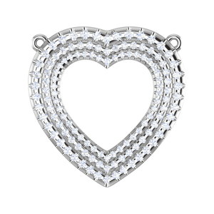 Jewelove™ Pendants Platinum Heart Pendant with Diamonds for Women JL PT P PF RD 114