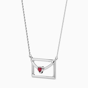 Jewelove™ Pendants Platinum Heart Ruby Pendant for Women JL PT P 18046