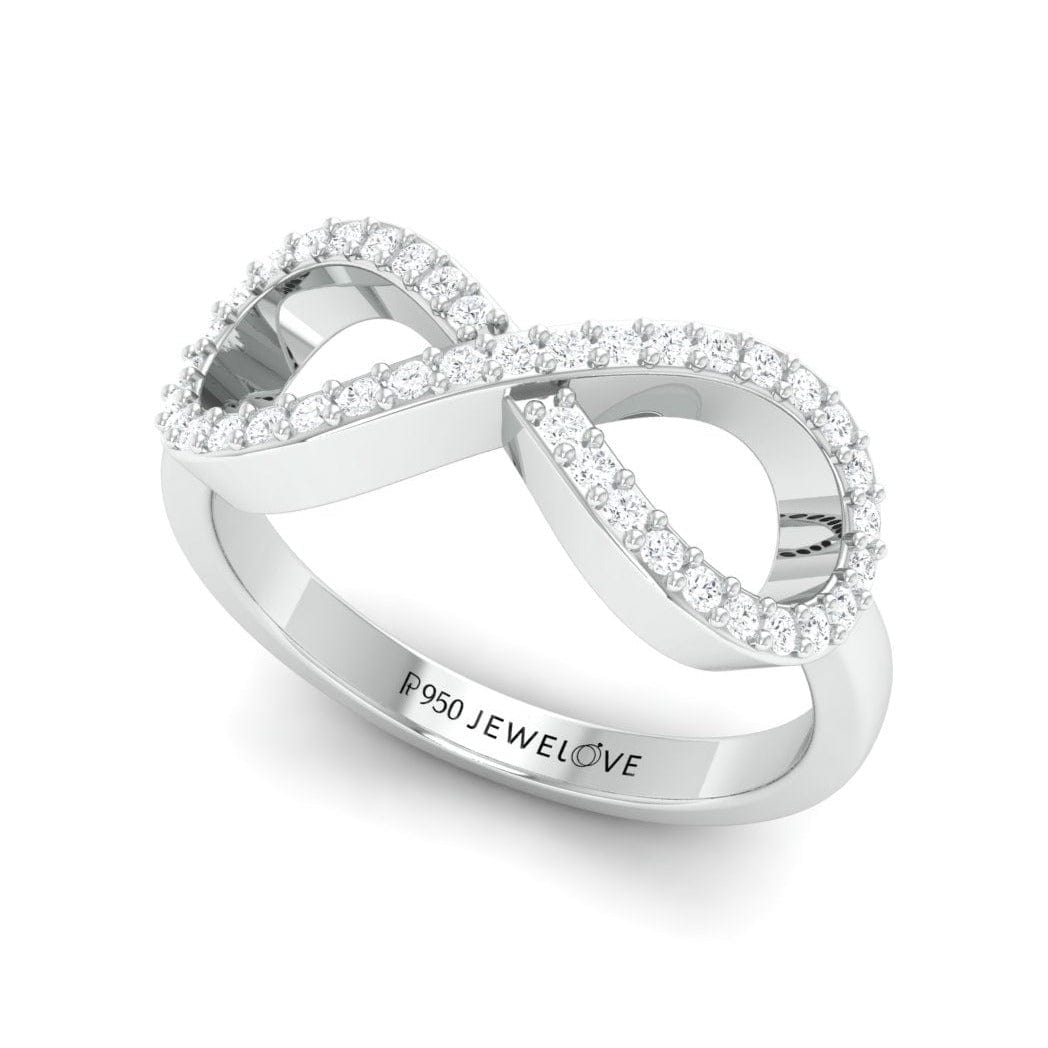Platinum Diamond Infinity Shaped Ring Circa 1970 ,size 9 - Etsy Israel