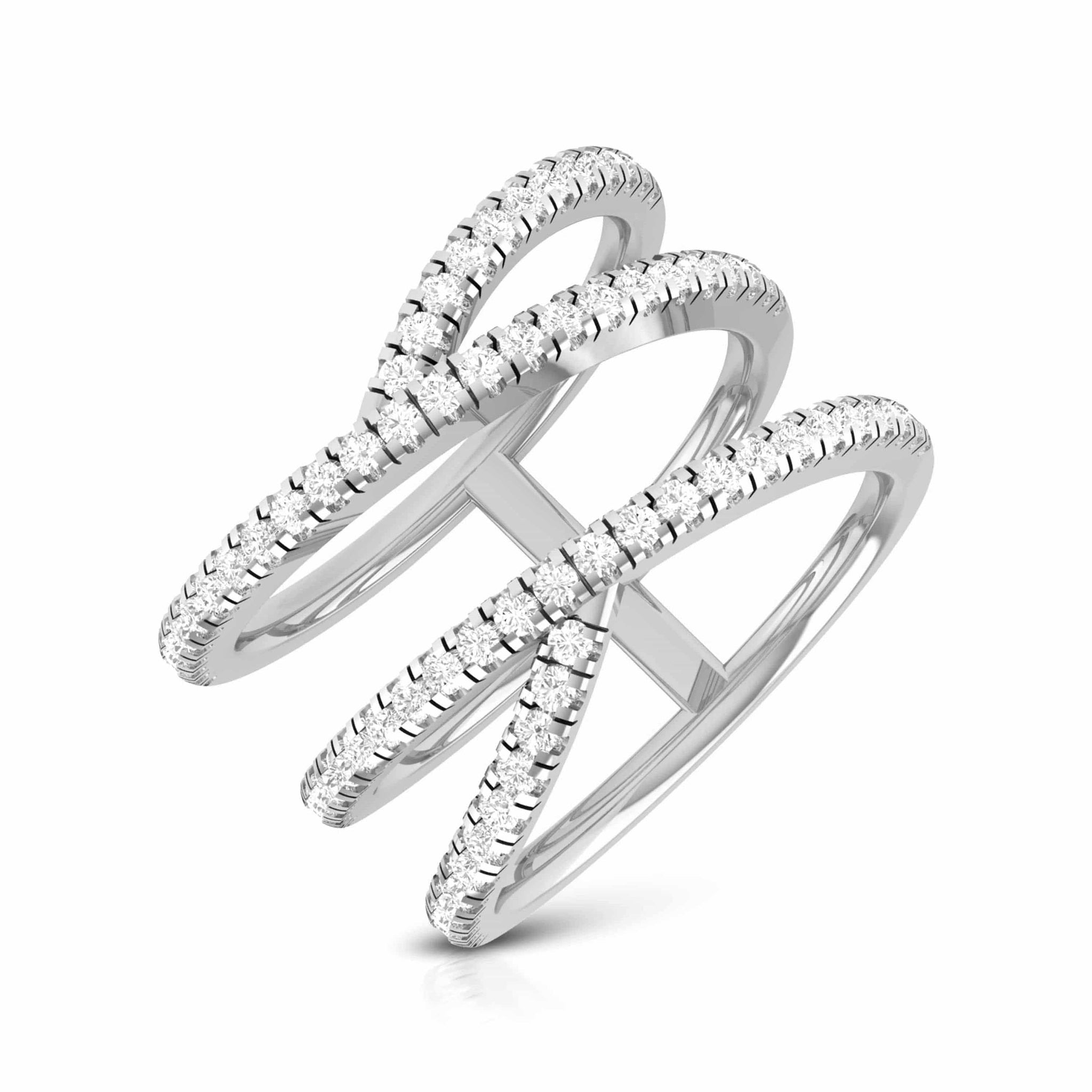 Jewelove™ Rings Platinum Infinity Ring with Diamonds for Women JL PT R-14