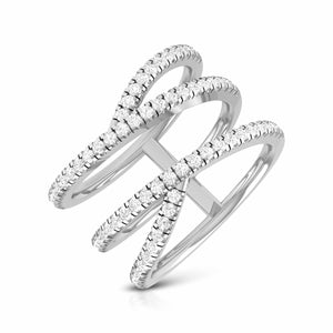 Jewelove™ Rings Platinum Infinity Ring with Diamonds for Women JL PT R-14