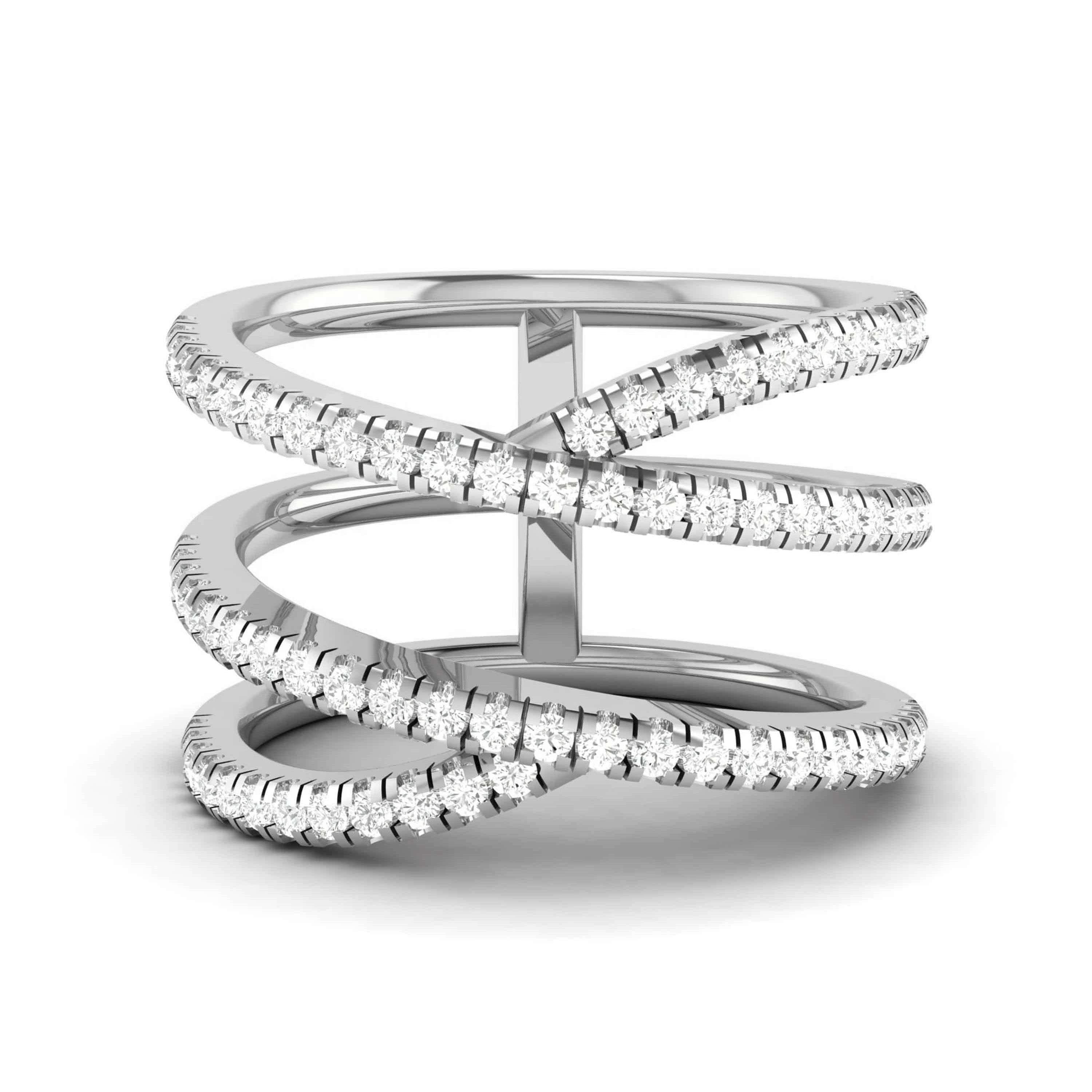 Diamond Infinity Ring 1/5 ct tw Round 10K White Gold | Jared