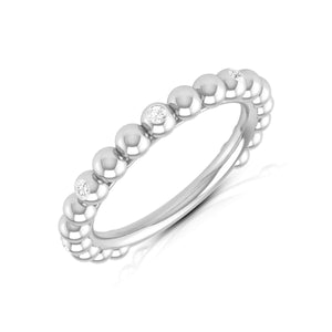 Jewelove™ Rings Women's Band only / SI IJ Platinum Infinity Ring with Diamonds for Women JL PT R-7