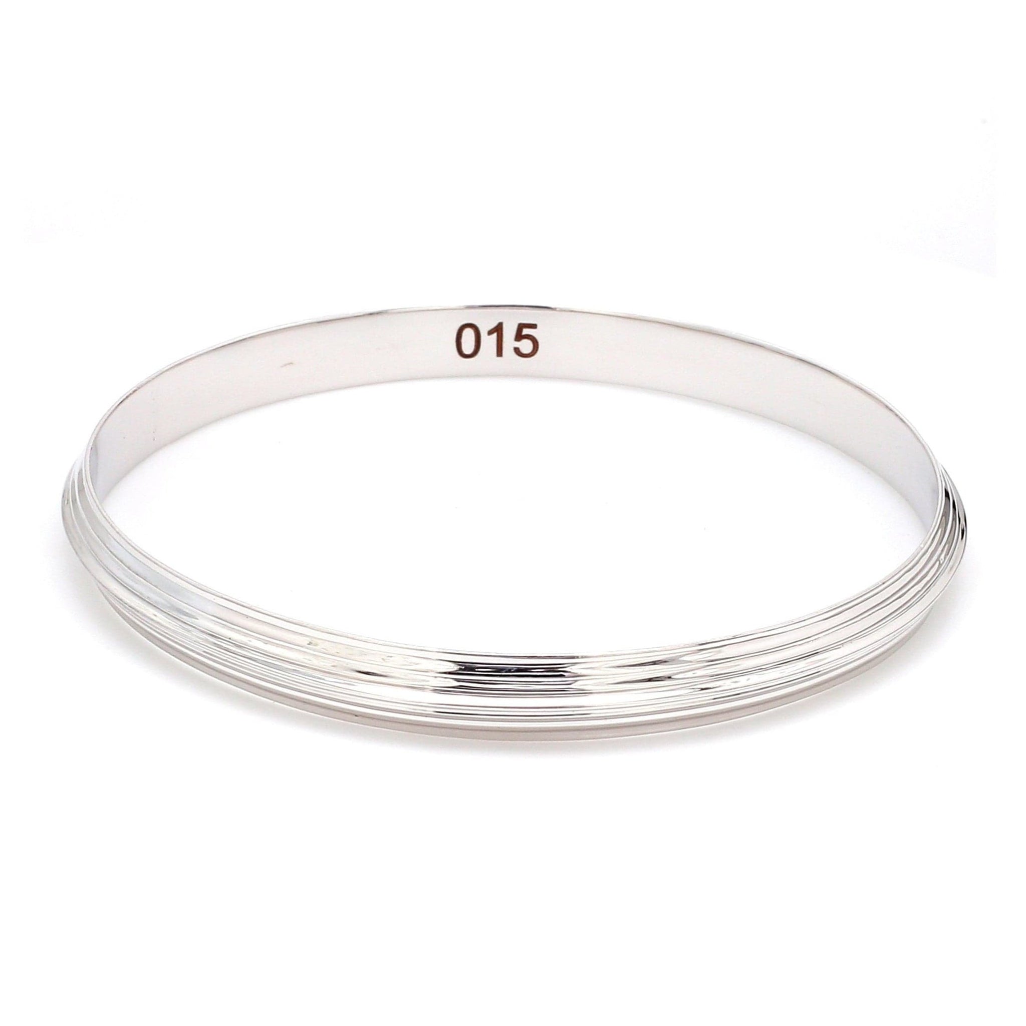 Jewelove™ Bangles & Bracelets Platinum Kada for Men with Grooves JL PTB 679