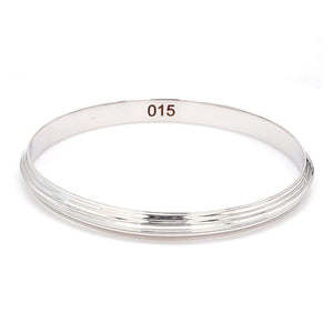 Jewelove™ Bangles & Bracelets Platinum Kada for Men with Grooves JL PTB 679