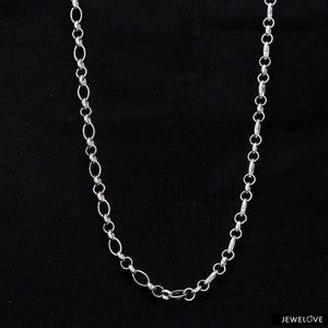 Jewelove™ Chains Platinum Links with Round Links Chain for Men JL PT CH 1181