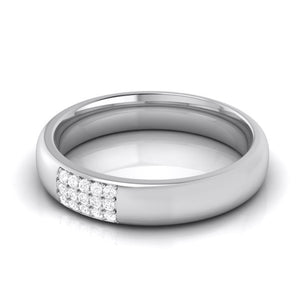 Jewelove™ Rings Platinum Love Bands with Diamond JL PT R-8016