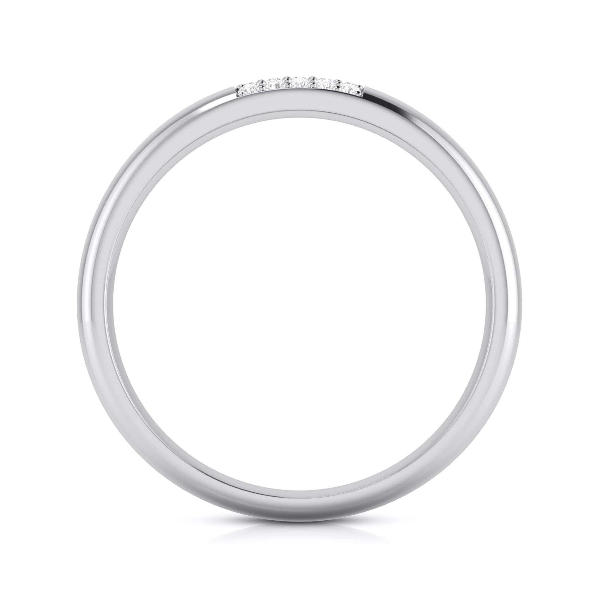 Jewelove™ Rings Platinum Love Bands with Diamond JL PT R-8016