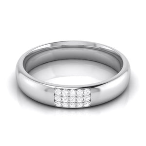 Jewelove™ Rings Platinum Love Bands with Diamond JL PT R-8016