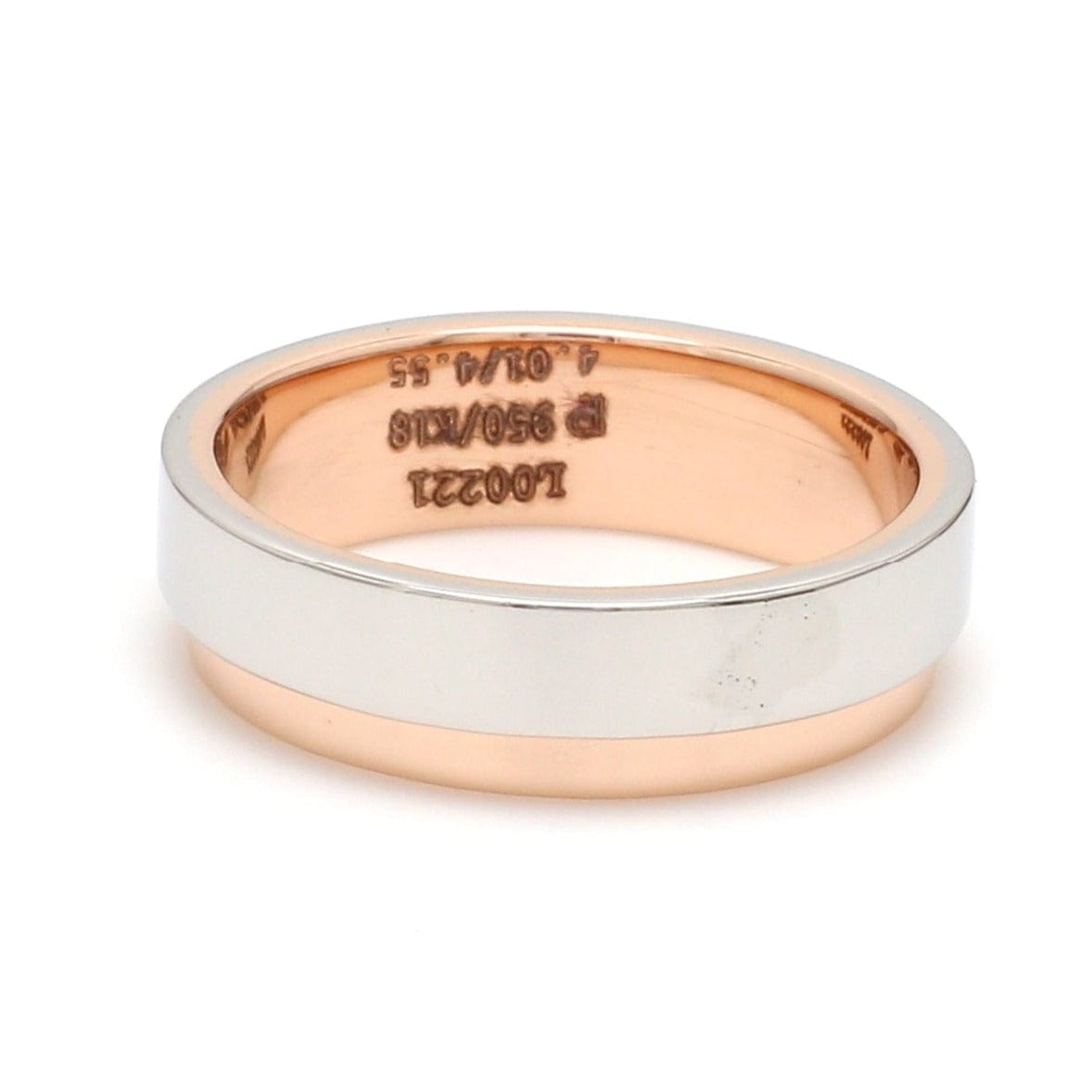 Platinum Love Bands with Rose Gold Step for Men JL PT 925 - A