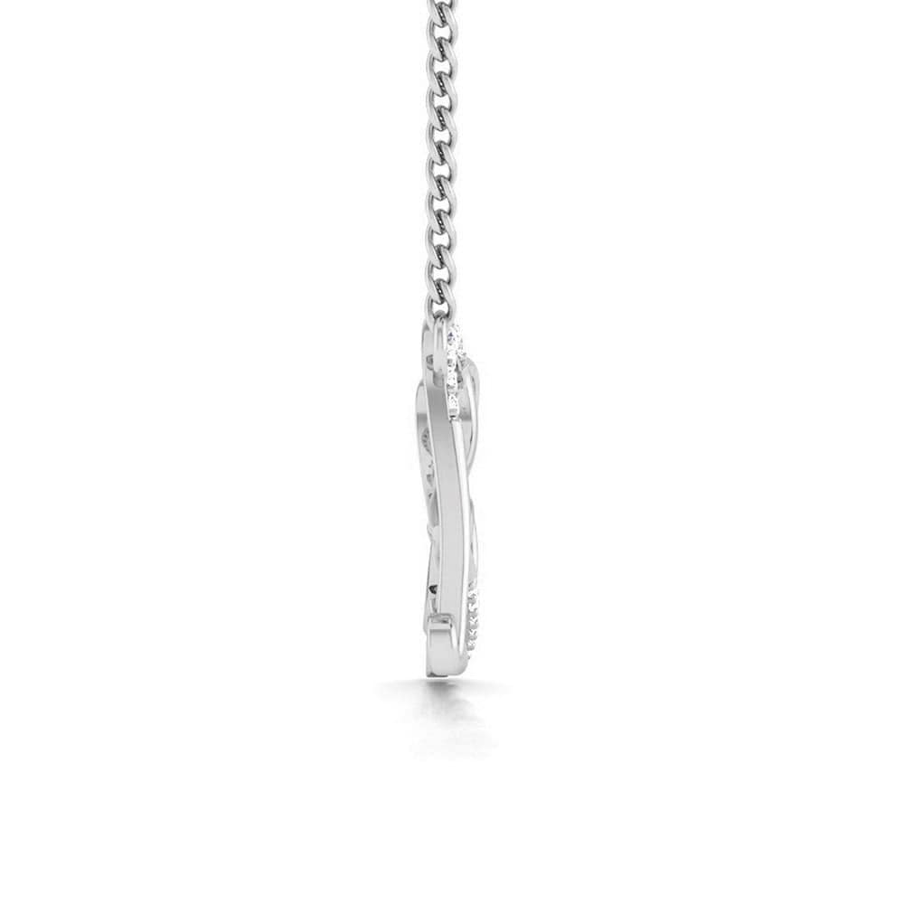 Platinum Love Pendant with Diamonds JL PT P 169 by Jewelove. One Pendant designed as the word love with a V in the form of a heart set with diamonds DOC-P8062-S