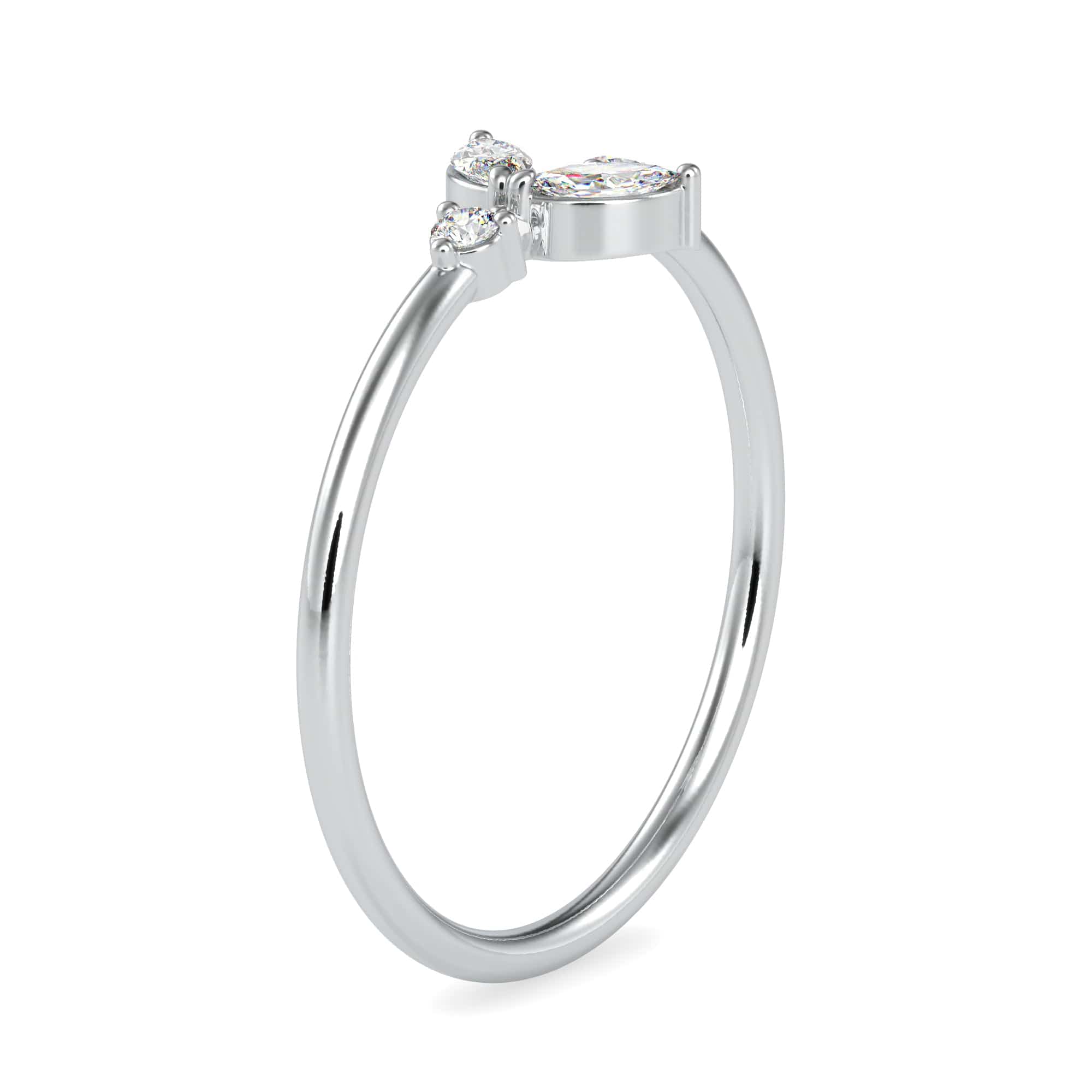 Jewelove™ Rings Platinum Marquise Diamond Engagement Ring JL PT 0608