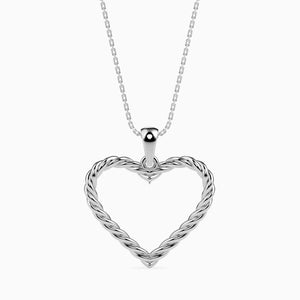 Jewelove™ Pendants Platinum Milgrain Heart Pendant for Women JL PT P 18020