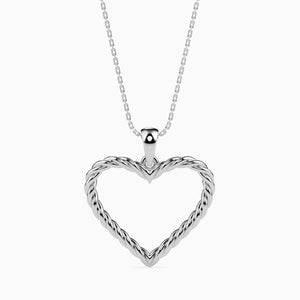 Jewelove™ Pendants Platinum Milgrain Heart Pendant for Women JL PT P 18020