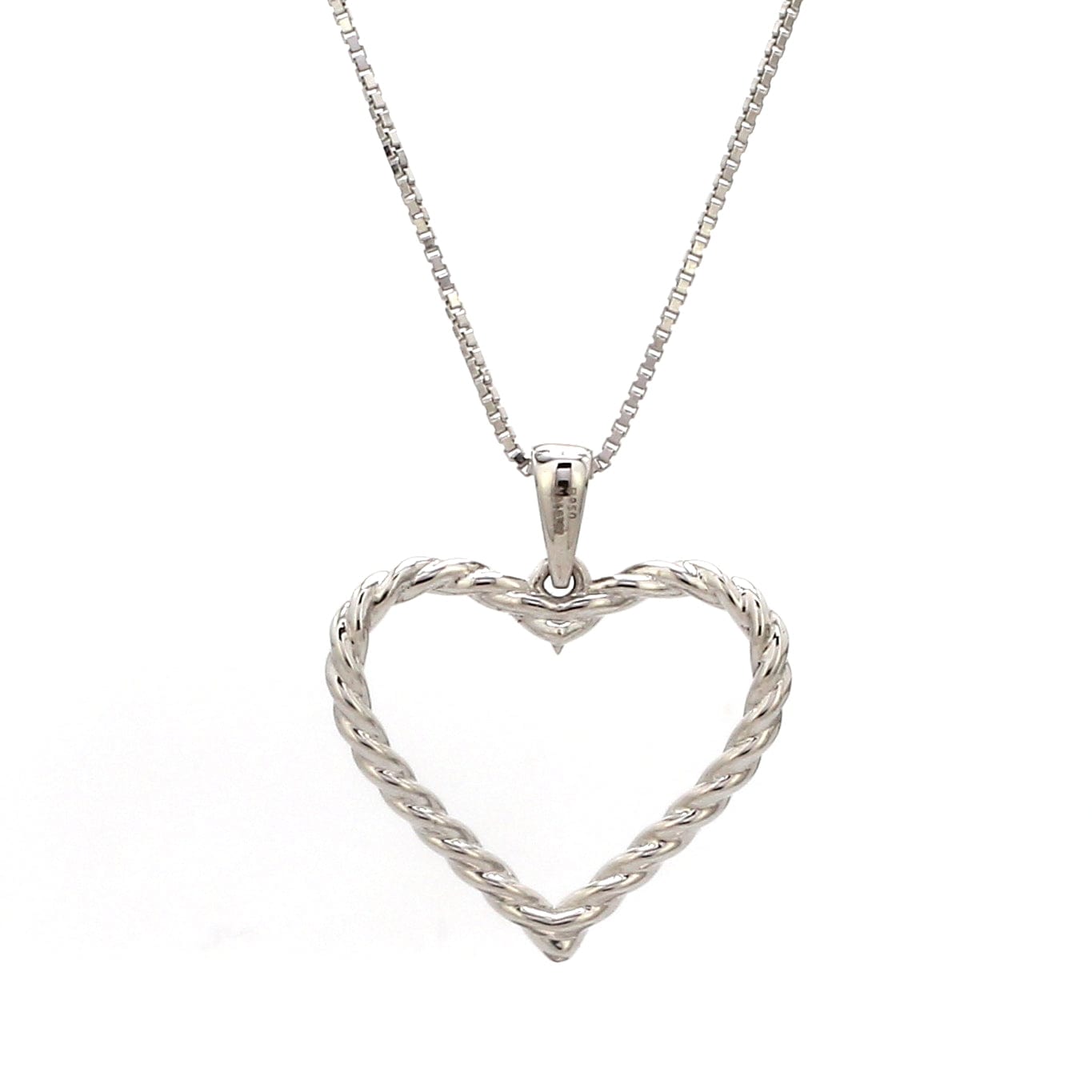 Jewelove™ Pendants Platinum Milgrain Heart Pendant for Women JL PT P 18020