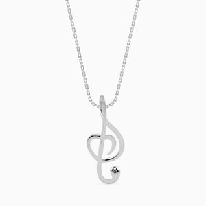 Jewelove™ Pendants Platinum Musical Note & Pendant for Women JL PT P 18019