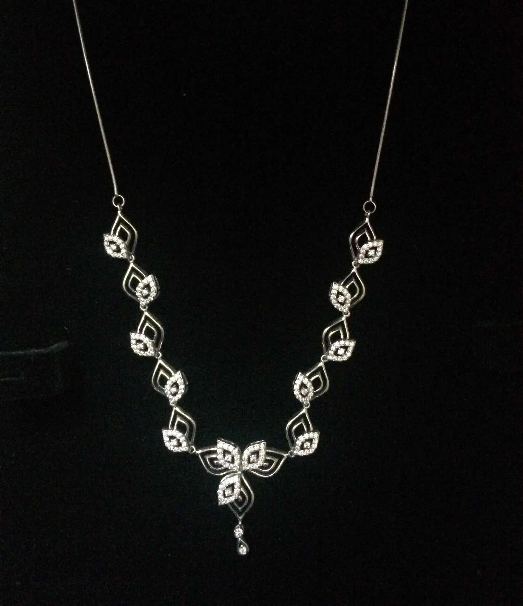 Platinum Necklaces in India - Super Sale - Platinum Necklace With Diamonds JL PT N34