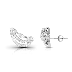 Jewelove™ Earrings Platinum New Fashionable Diamond Earrings for Women JL PT E OLS 45