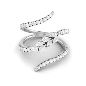 Jewelove™ Rings VS GH / Women's Band only Platinum Pear Marquise Ring with Diamonds by Jewelove JL PT DM 0030