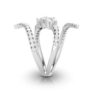 Jewelove™ Rings VS GH / Women's Band only Platinum Pear Marquise Ring with Diamonds by Jewelove JL PT DM 0030