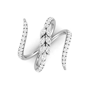 Jewelove™ Rings VS GH / Women's Band only Platinum Pear Marquise Ring with Diamonds by Jewelove JL PT DM 0030