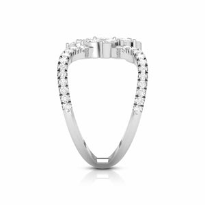 Jewelove™ Rings VS GH / Women's Band only Platinum Pear Marquise Ring with Diamonds for Women JL PT DM 0033