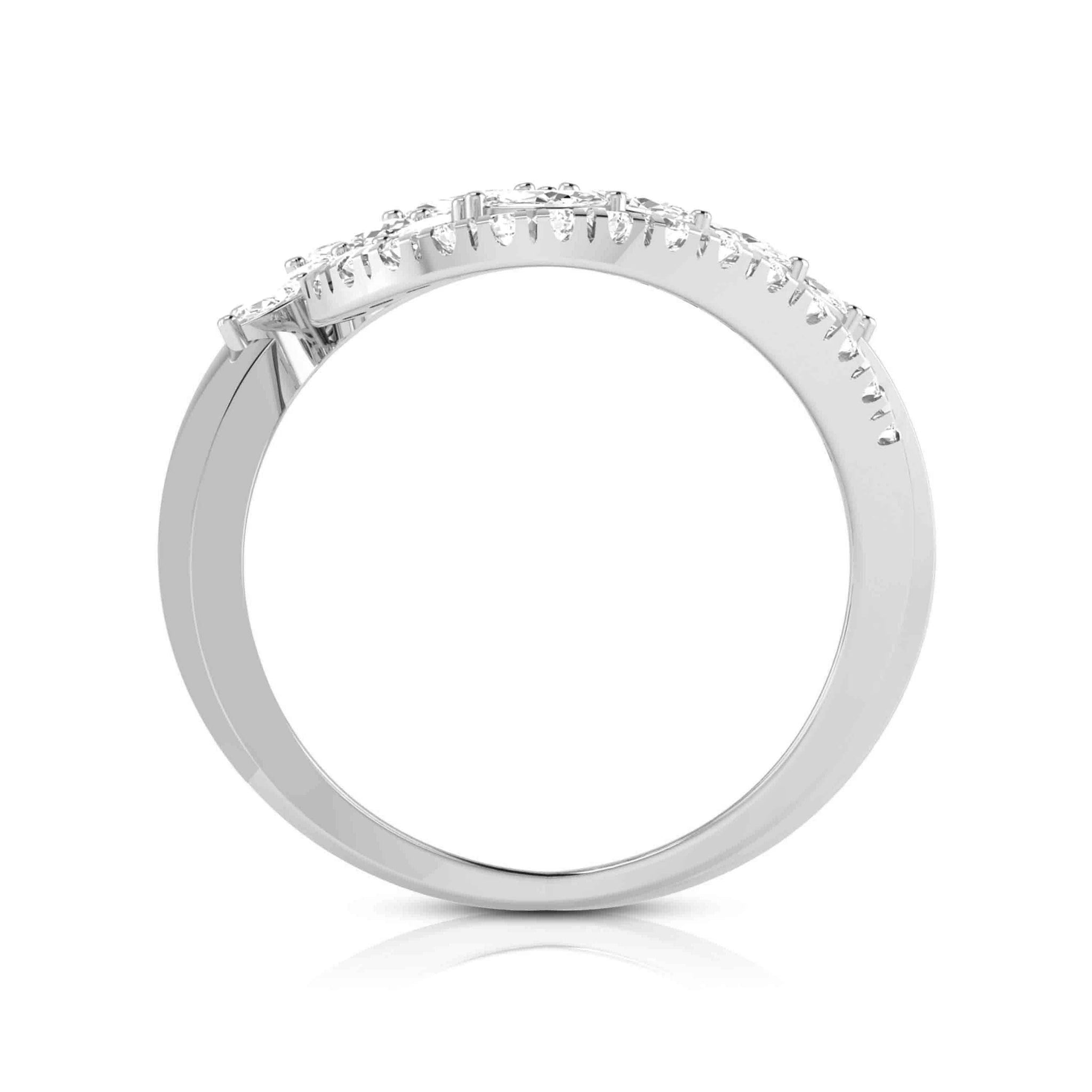 Jewelove™ Rings VS GH / Women's Band only Platinum Pear Marquise Ring with Diamonds for Women JL PT DM 0034