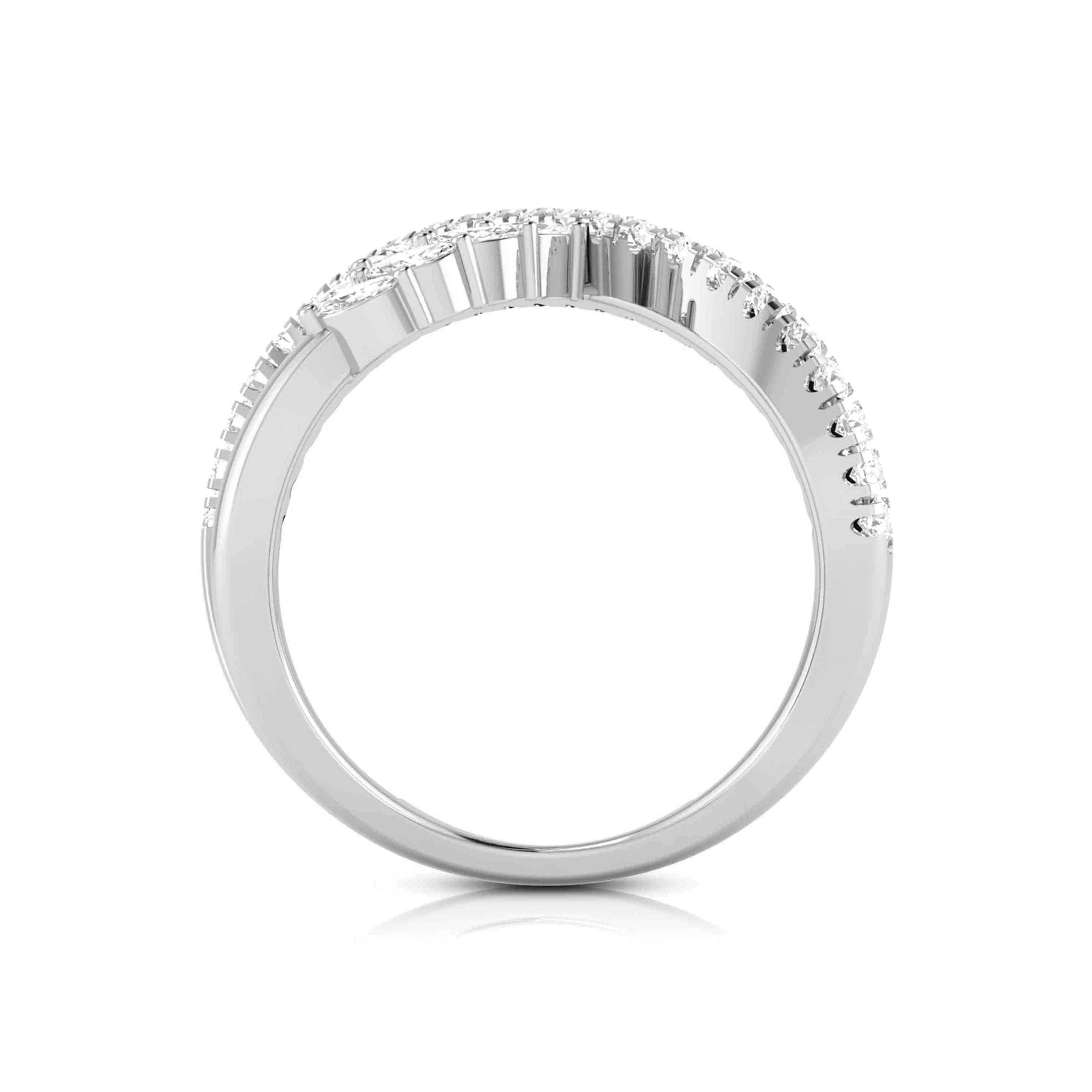 Jewelove™ Rings VS GH / Women's Band only Platinum Pear Marquise Ring with Diamonds for Women JL PT DM 0036