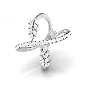 Jewelove™ Rings VS GH / Women's Band only Platinum Pear Marquise Ring with Diamonds for Women JL PT DM 0036