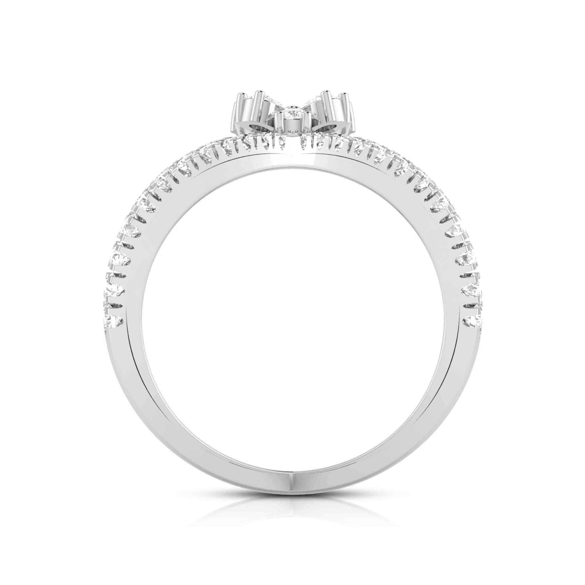 Jewelove™ Rings VS GH / Women's Band only Platinum Pear Marquise Ring with Diamonds for Women JL PT DM 0037