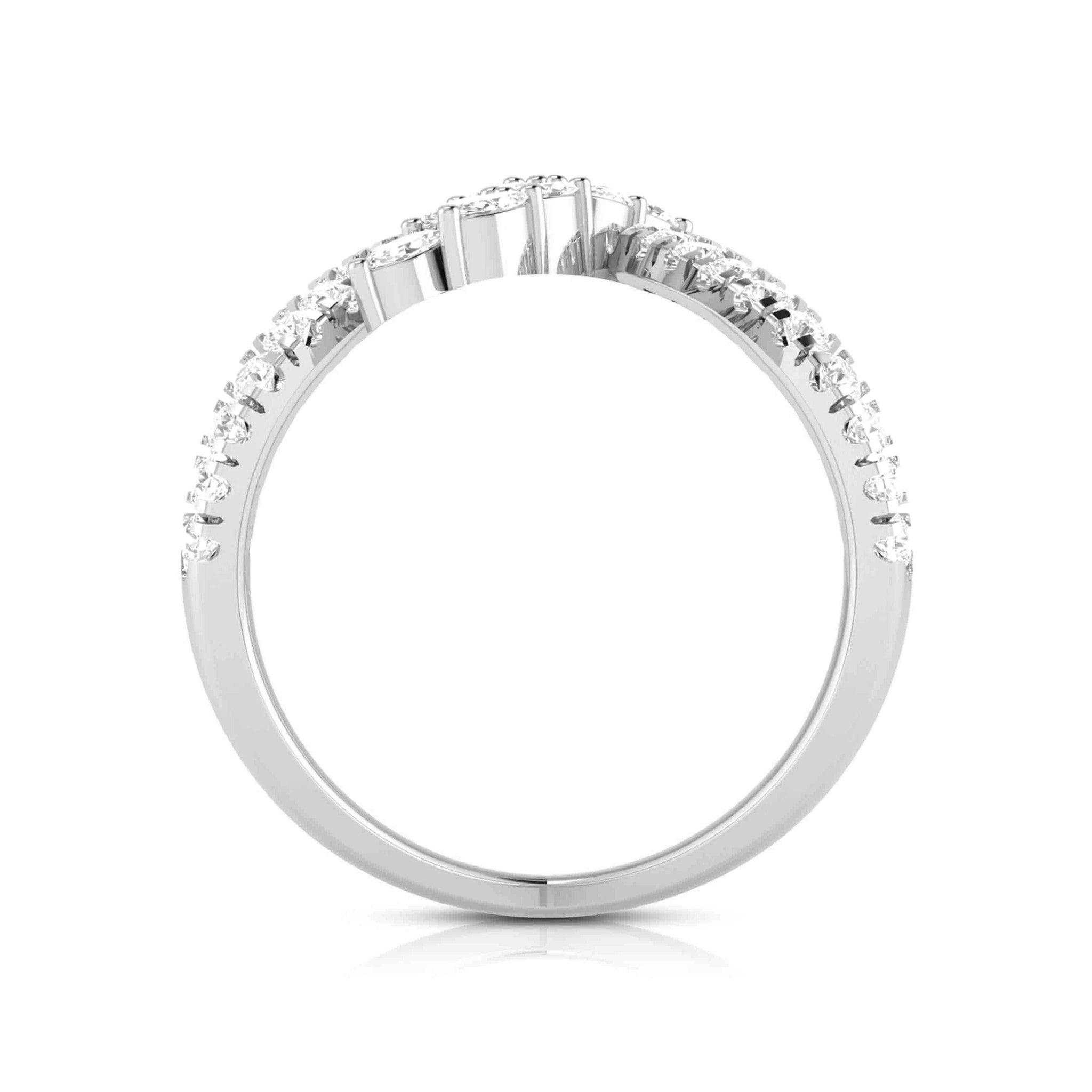 Jewelove™ Rings VS GH / Women's Band only Platinum Pear Marquise Ring with Diamonds for Women JL PT DM 0042