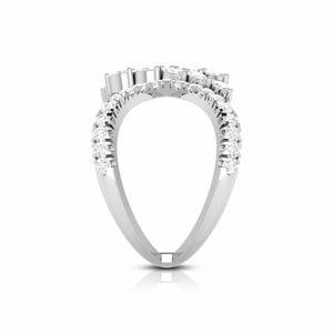 Jewelove™ Rings VS GH / Women's Band only Platinum Pear Marquise Ring with Diamonds for Women JL PT DM 0042