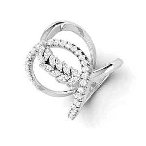 Jewelove™ Rings VVS GH / Women's Band only Platinum Pear Marquise Ring with Diamonds for Women JL PT DM 0046