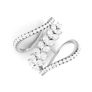 Jewelove™ Rings VS GH / Women's Band only Platinum Pear Marquise Ring with Diamonds for Women JL PT DM 0052