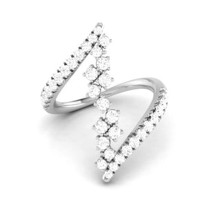 Jewelove™ Rings VS GH / Women's Band only Platinum Pear Marquise Ring with Diamonds for Women JL PT DM 0055