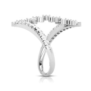 Jewelove™ Rings VS GH / Women's Band only Platinum Pear Marquise Ring with Diamonds for Women JL PT DM 0055