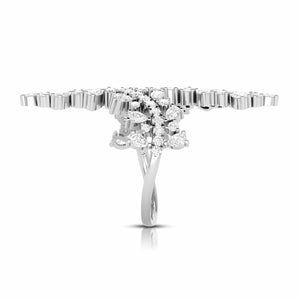 Jewelove™ Rings VS GH / Women's Band only Platinum Pear Marquise Ring with Diamonds for Women JL PT DM 0058