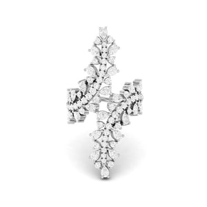 Jewelove™ Rings VS GH / Women's Band only Platinum Pear Marquise Ring with Diamonds for Women JL PT DM 0058