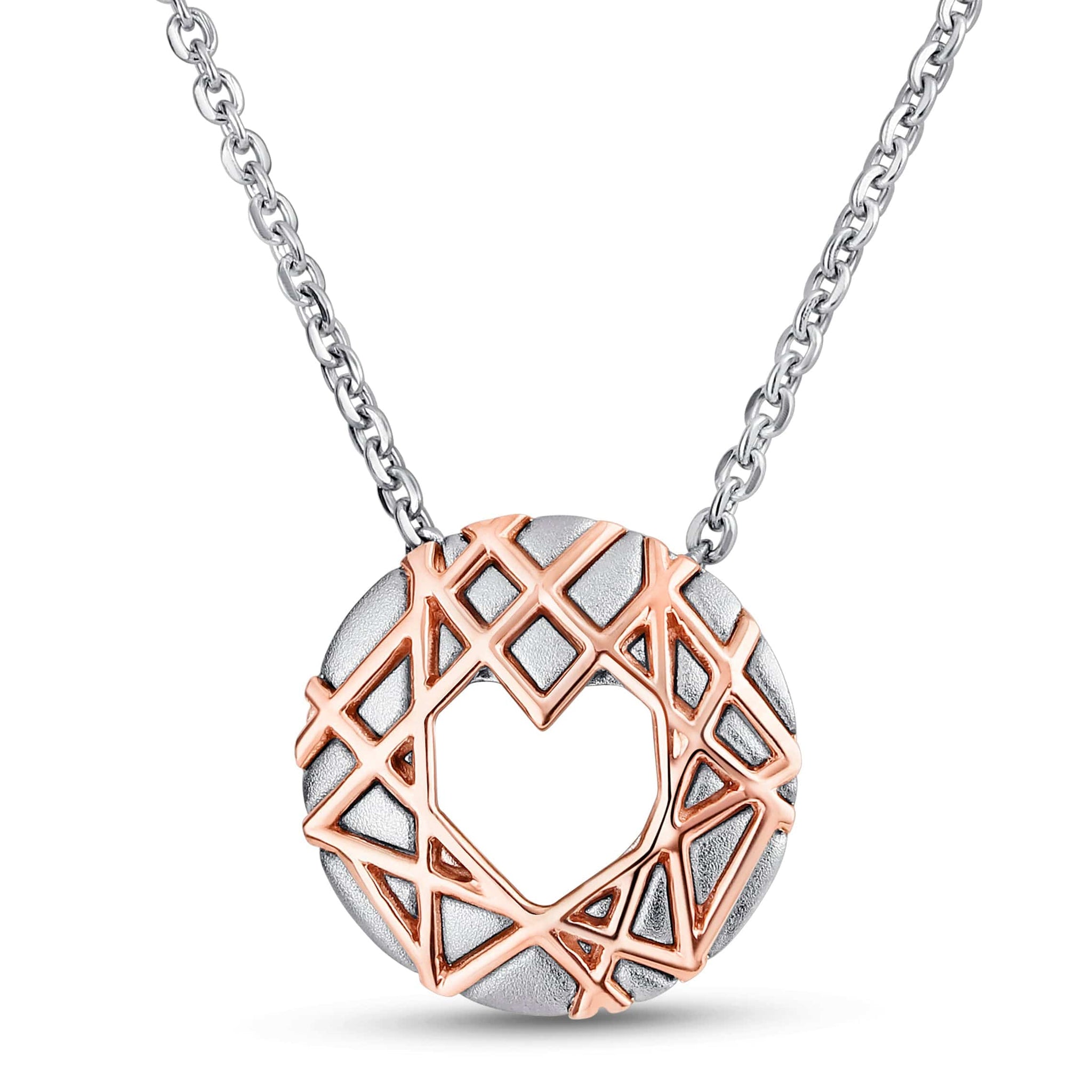 Jewelove™ Pendants Platinum Pendant Rose Gold Pendant with Chain JL PT P 217