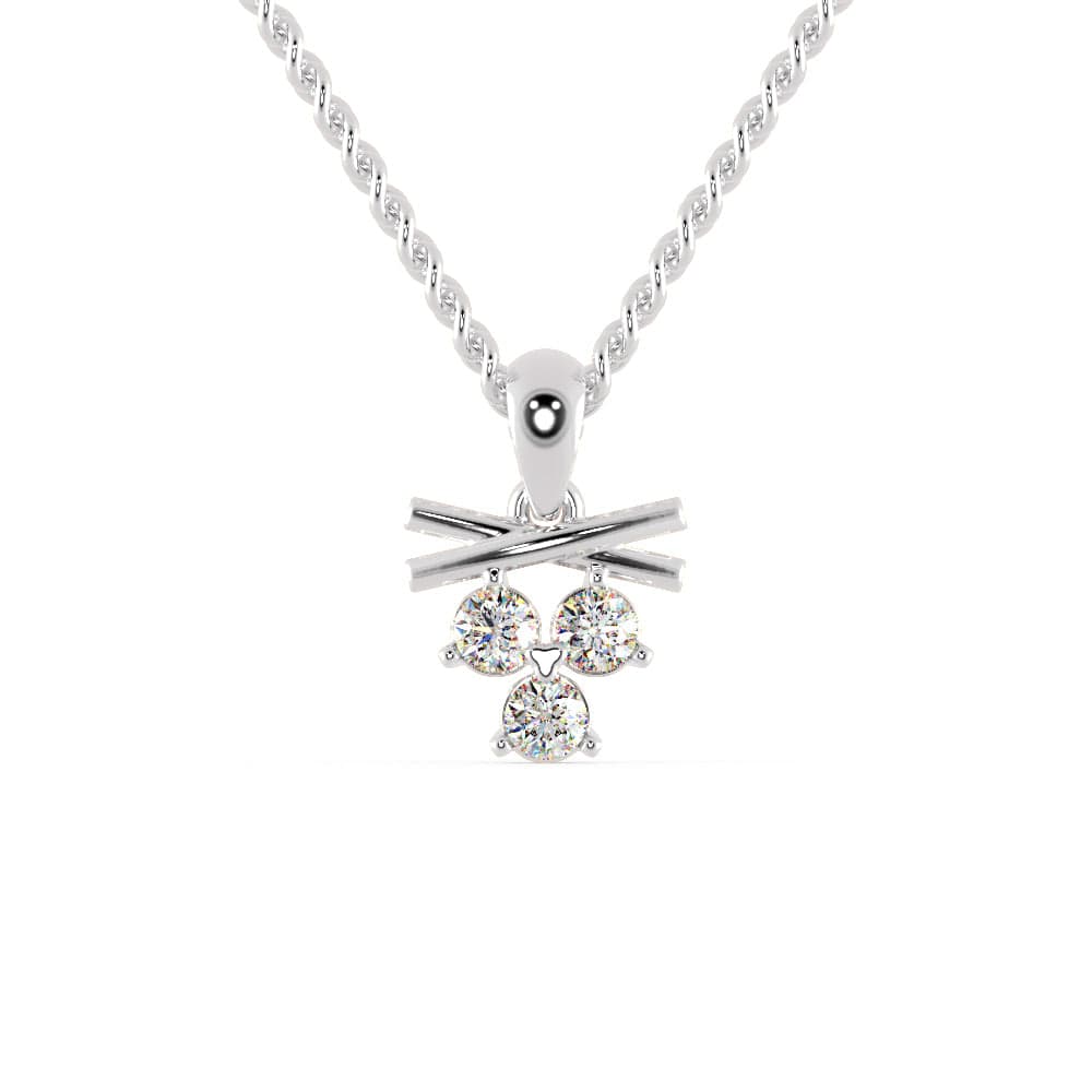 Jewelove™ Pendants SI IJ Platinum Pendant with Diamonds for Women JL PT P 1244