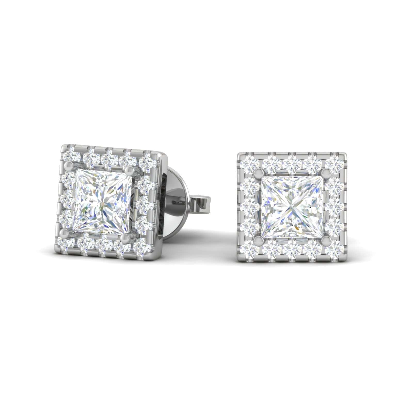 Aggregate 72+ princess cut diamond solitaire earrings best ...