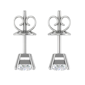 Jewelove™ Earrings VS I Platinum Princess Cut Solitaire Earrings for Women JL PT E SE PR 103