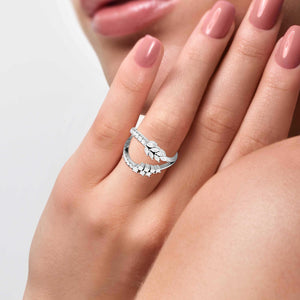 Jewelove™ Rings VS GH / Women's Band only Platinum Ring Pear Marquise with Diamonds for Women JL PT DM 0035