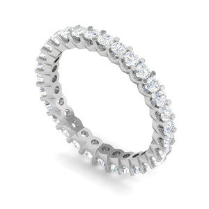 Jewelove™ Rings Women's Band only / SI IJ Platinum Ring With Diamonds for Women JL PT ET RD 100